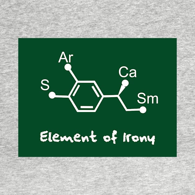 chemical formula of sarcasm by Typography Dose